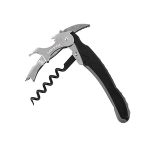 True Murano Black Double Hinged Corkscrew