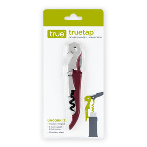 Truetap Double-Hinged Waiters Corkscrew in Burgandy