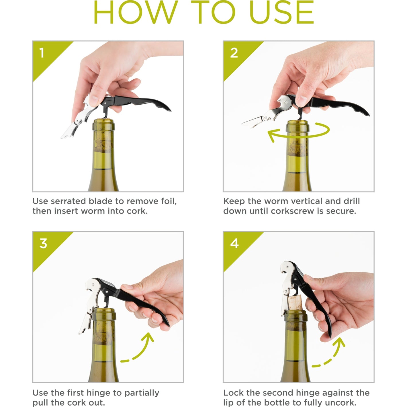 Truetap Double Hinge Corkscrew Silver