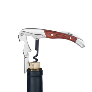 True Double Hinged Wooden Corkscrew