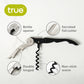 Truetap Double Hinged Waiters Corkscrew Black