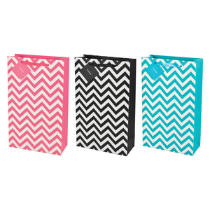Assorted 2 Bottle Chevron Gift Bag
