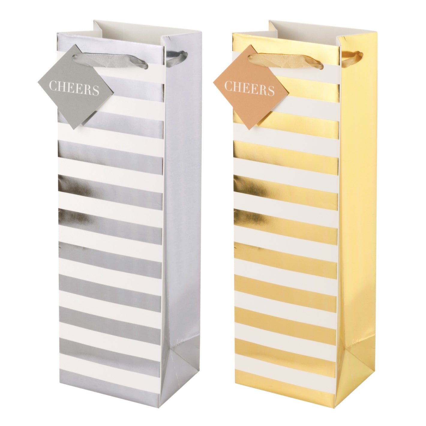 True Silver Striped Gift Bag