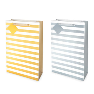 Ritzy Stripe Assorted 2 Bottle Wine Bag