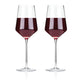 Viski Reserve Raye Crystal Angled Bordeaux Glasses 2Pk