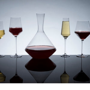 Viski Reserve Raye Crystal Angled Bordeaux Glasses 2Pk