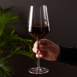 Viski Reserve Raye Crystal Angled Bordeaux Glasses 2Pk