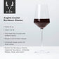 Viski Reserve Raye Crystal Angled Bordeaux Glasses 2Pk
