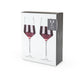 Viski Reserve Raye Crystal Angled Bordeaux Glasses 2Pk