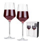 Viski Reserve Raye Crystal Angled Bordeaux Glasses 2Pk