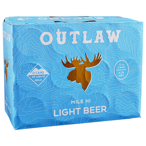 Outlaw Mile Hi Light Beer 12oz