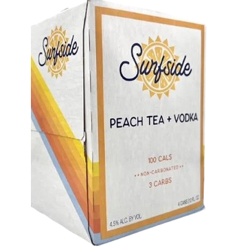 Surfside Peach Tea & Vodka  4pk Cn