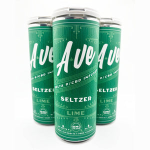 A've D9 Infused Lime Seltzer  4pk Cn