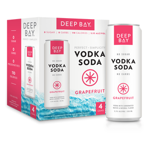 Deep Bay Vodka Soda Grapefruit  4pk Cn