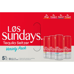 Los Sundays Tequila Seltzer Variety Pack  8pk Cn