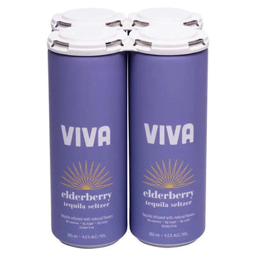 Viva Elderberry Tequila Seltzer  Can
