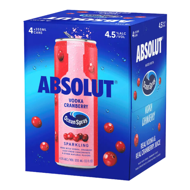 Absolut Ocean Spray Cranberry  12oz Cn