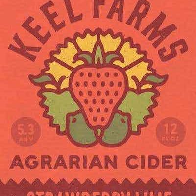Keel Farms Strawberry Lime Cider  6pk Cn