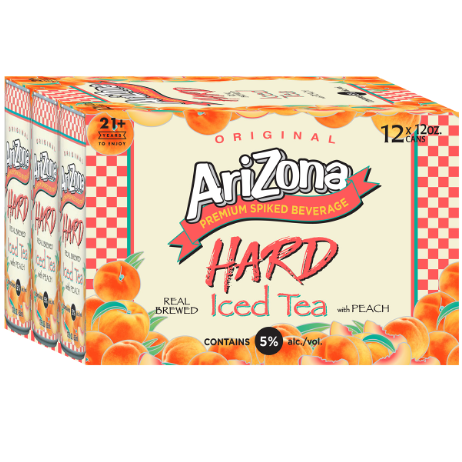 Arizona Hard Iced Tea With Peach  12pk Cn