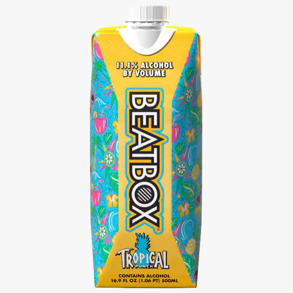 A 16.9 fl oz carton of Beatbox Tropical 11.