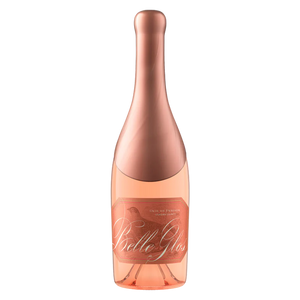 Rose wine bottle with 'Belle Gloire' label on a white background