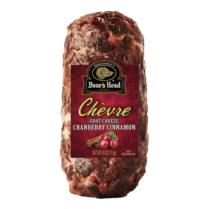Boars Head Cranberry Cinnamon Chevre Goat Cheese 4oz