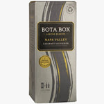 A 1.5 liter box of Bota Box Limited Reserve Napa Valley Cabernet Sauvignon, featuring a metallic silver-gray textured design with black and gold accents.