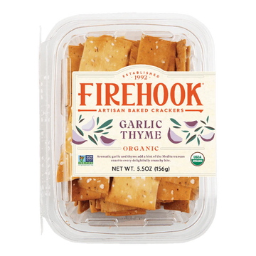Firehook Garlic Thyme Organic Crackers