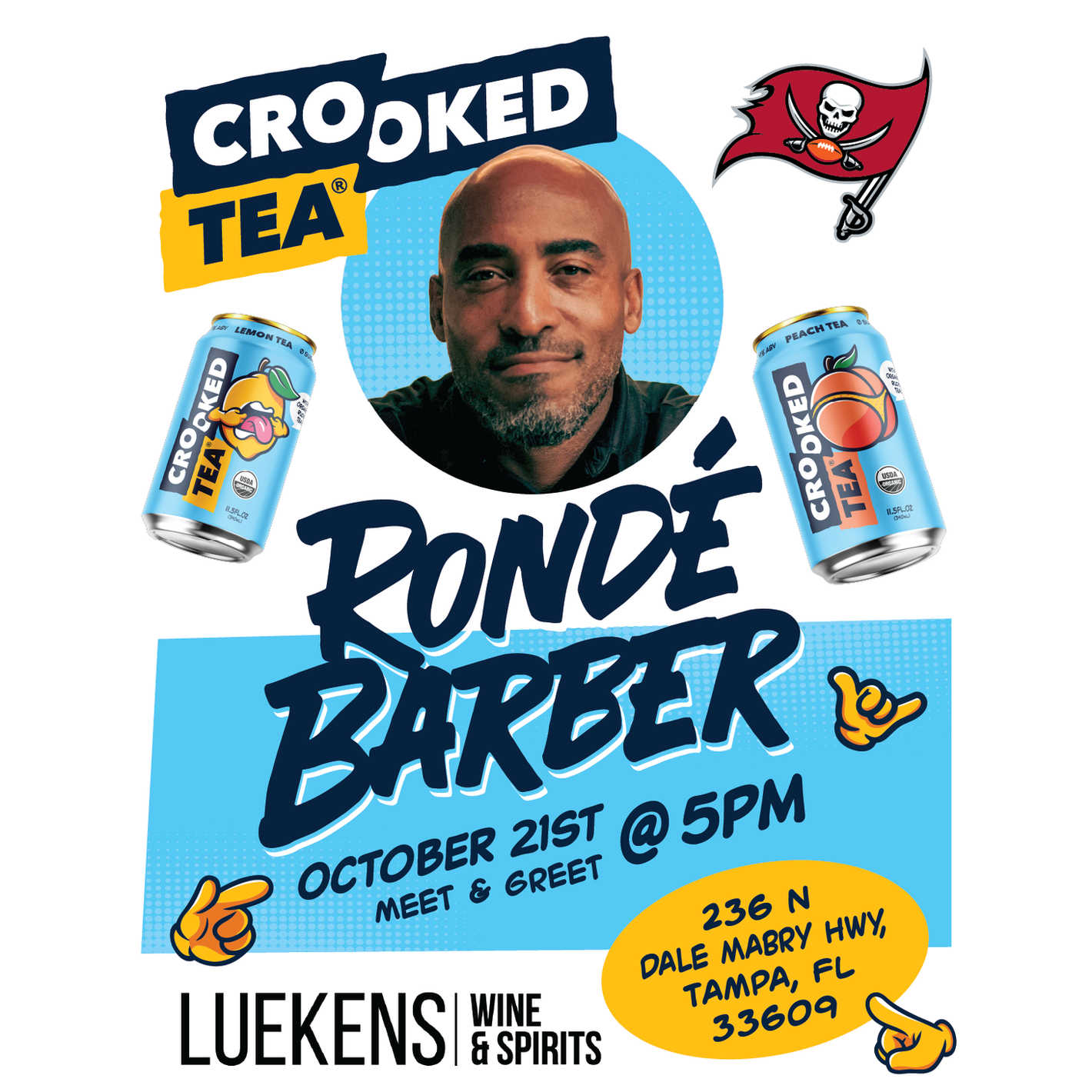 Ronde Barber x Crooked Tea Signing and Meet & Greet