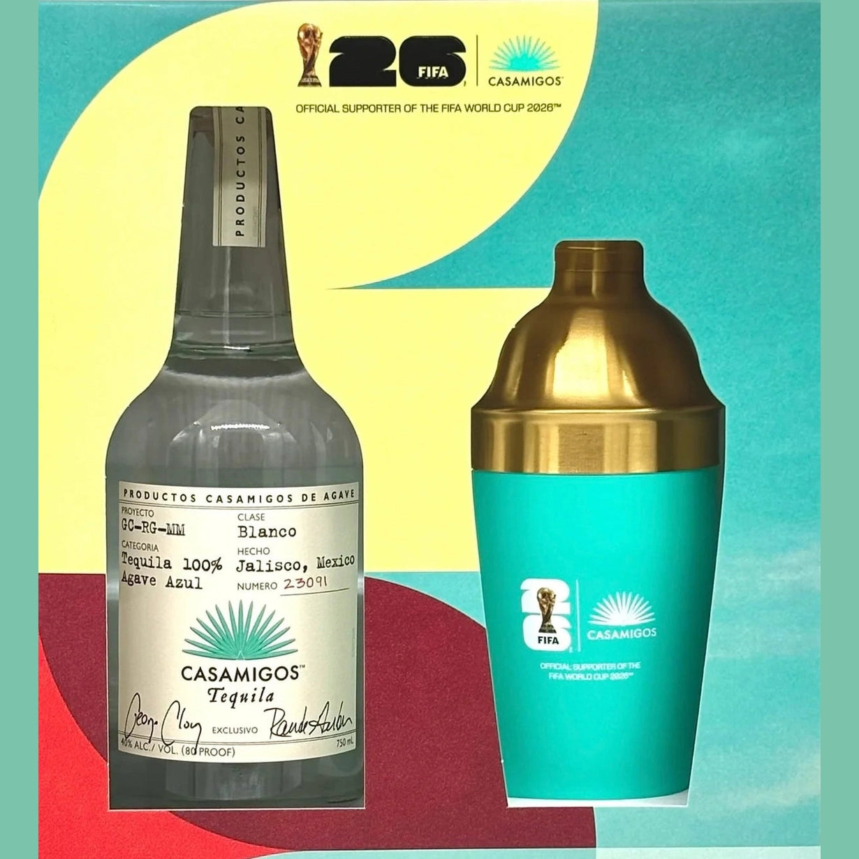 Casamigos Blanco Tequila FIFA Gift Set w/ Shaker