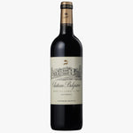 Bottle of Chateau Belgrave wine with a label on a white background