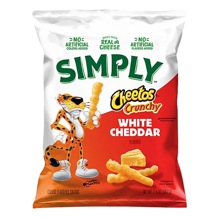 Cheetos Simply Crunchy White Cheddar 2.625oz