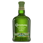 A bottle of Connemara Original Peated Single Malt Irish Whiskey, featuring a dark green glass bottle with a matching green cap and a white and green label, set against a plain white background.