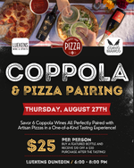 Coppola Wine & Pizza Pairing Class at Luekens Dunedin Bar – August 27th