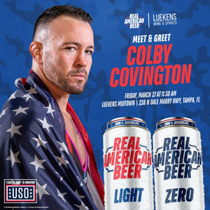 Colby Covington x Real American Beer Signing