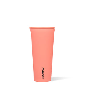 Corkcicle Tumbler Neon Lights Coral 24oz
