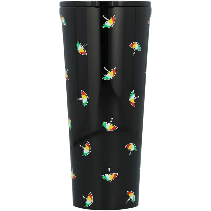 Corkcicle Tumbler Tossed Umbrella Black 24oz