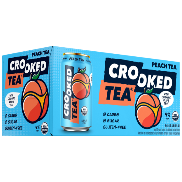 Crooked Peach Tea 8pk Cn