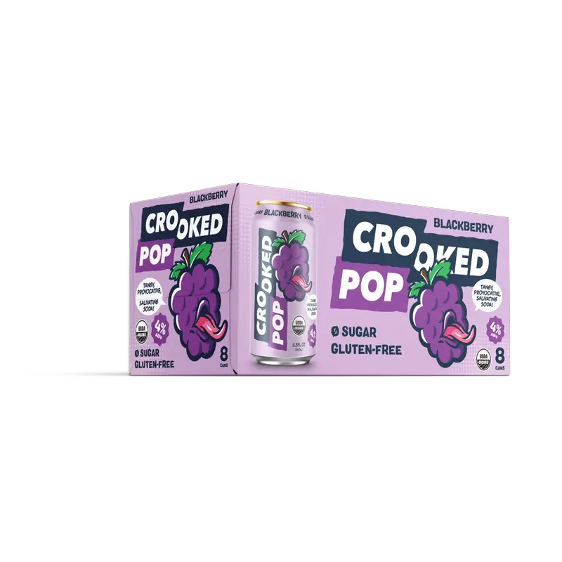 Crooked Pop Organic Hard Soda Blackberry