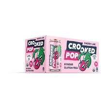Crooked Pop Organic Hard Soda Cherry Lime