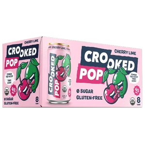 Crooked Pop Organic Hard Soda Cherry Lime