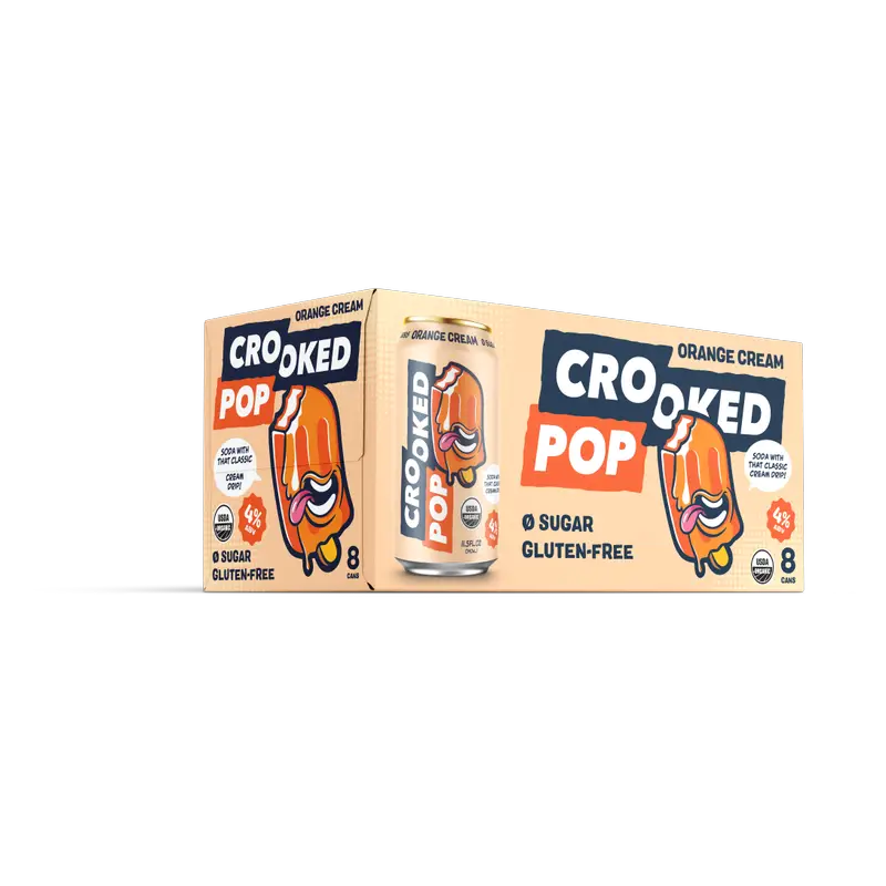 Crooked Pop Organic Hard Soda Orange Cream