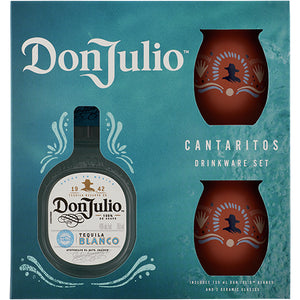 Don Julio Blanco Tequila  Gift Set w/ 2 Ceramic Glasses