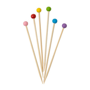Drynk Bamboo Ball Picks Neutrals 100ct