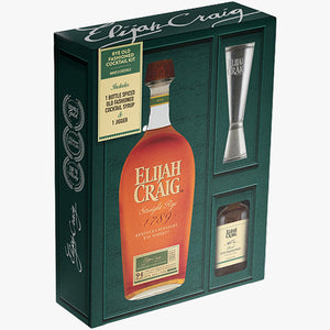 Elijah Craig Straight Rye  Gift Set W/ Jigger & Mixer