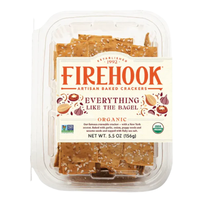 Firehook Everything Bagel Organic Crackers 4oz