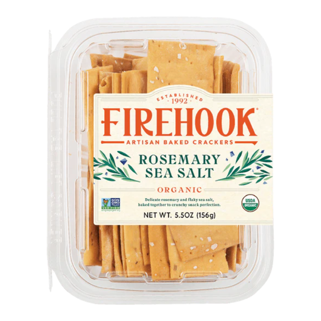 Firehook Rosemary Sea Salt Organic Crackers