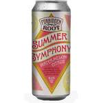 A single aluminum can of Forbidden Root Summer Symphony Watermelon-Citrus beer on a white background with a soft shadow.