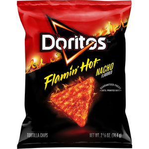 Frito Lay Doritos Tortilla Chips Flamin Hot Nacho 2.625oz