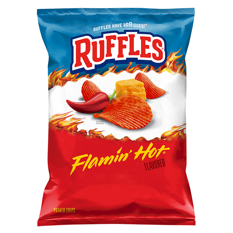 Frito Lay Flamin Hot Ruffles